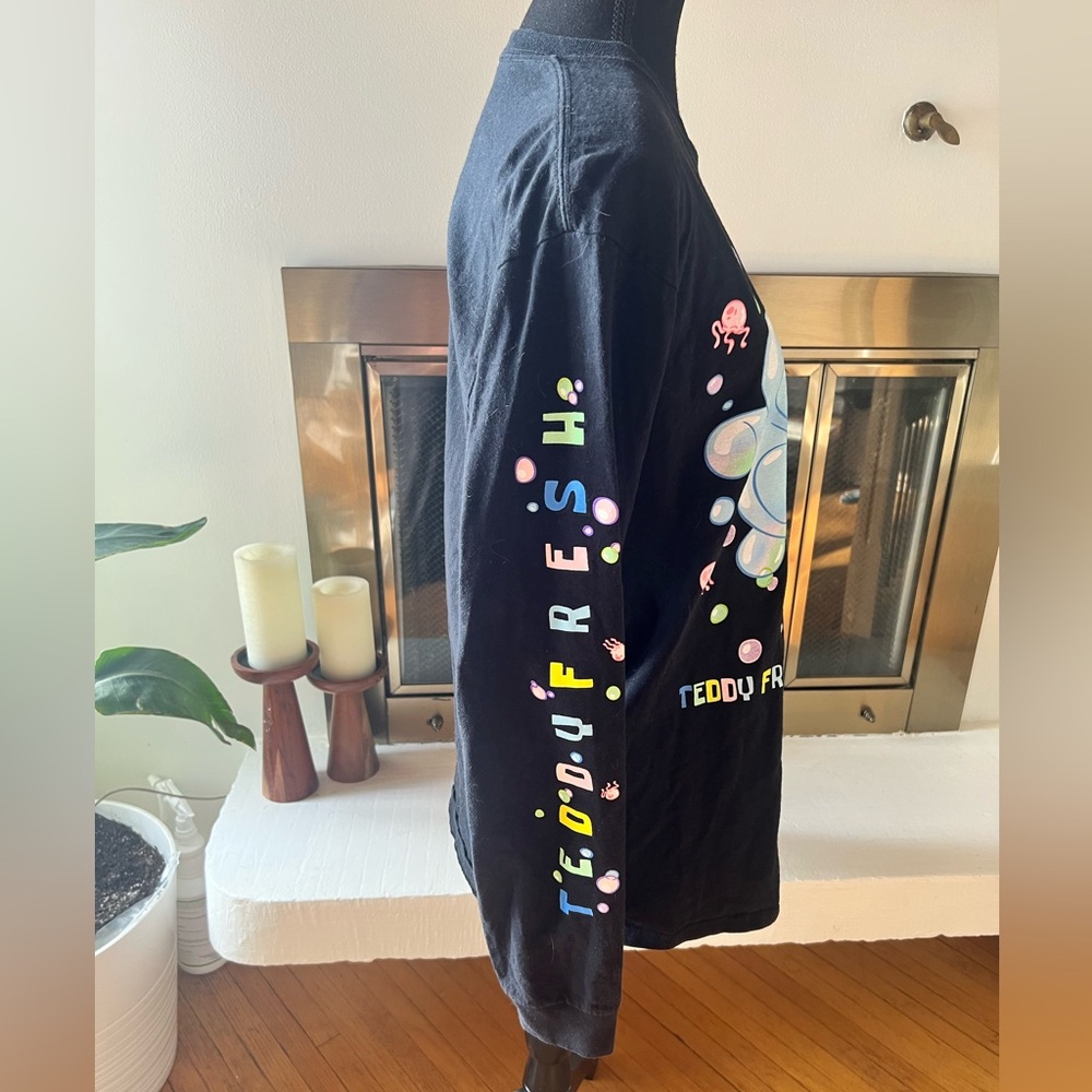 Teddy Fresh x Spongebob Black Long Sleeve Graphic Tee - Picture 5 of 7